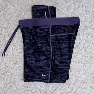 Nike Dri Fit Size L Plum & Black Women’s Leggings